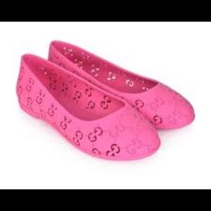 Gucci GG girls pink rubber shoes